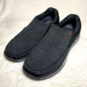 Skechers Relaxed Fit AIR COOLED Memory Foam Gray Men’s Slip On Shoes Sz 9
